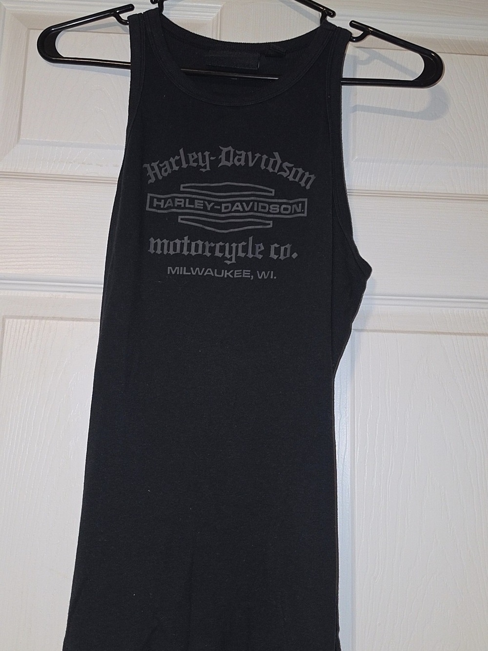 Harley-Davidson Black Men's Sleeveless Muscle Tank with Subtle Logo